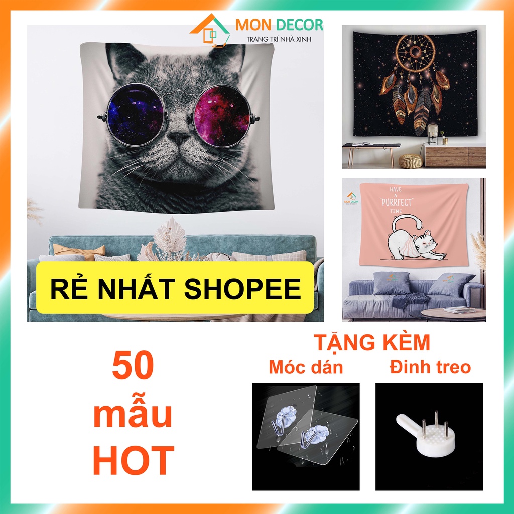 [TẶNG móc dán tường + đinh] Tranh vải treo tường trang trí hot nhất - Tranh vải decor mẫu đẹp nhất