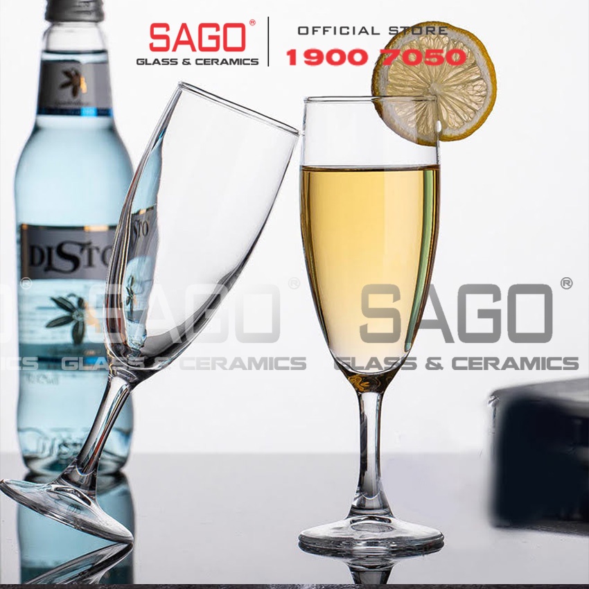 Hộp 06 Ly Thủy tinh Uống Rượu Champagne 170ml | DELI.FJ5104