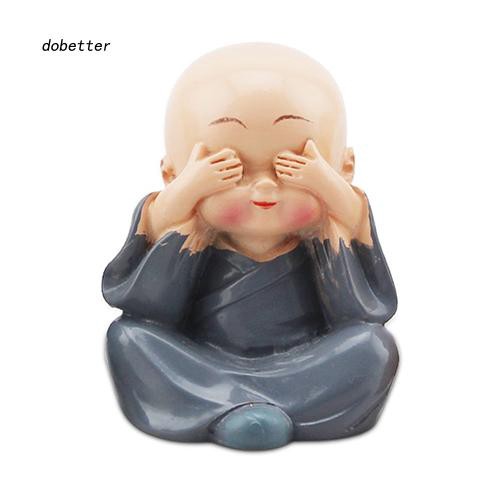 Set 4 tượng chú tiểu mini dễ thương dùng trang trí