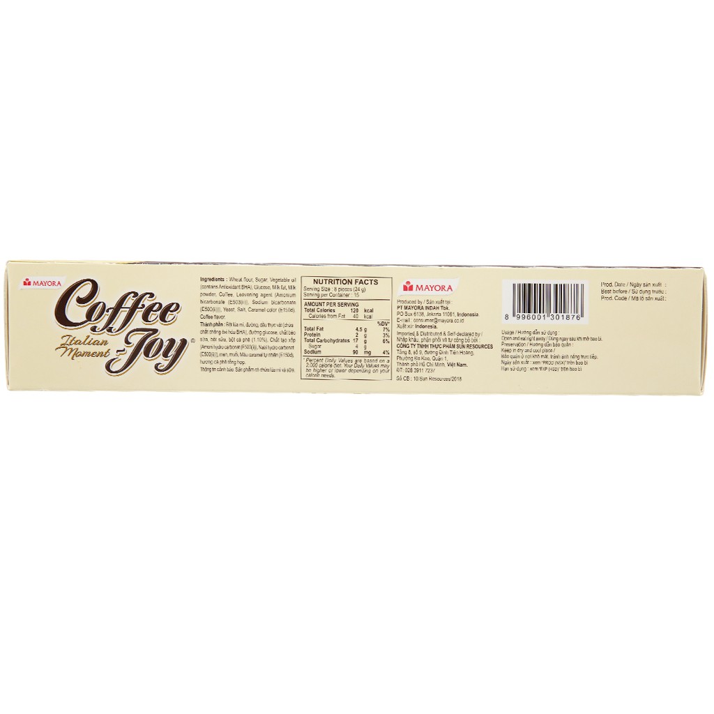 Bánh quy cà phê Coffee Joy hộp 360g