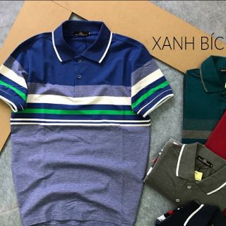Video thật - áo thun nam có cổ sọc new ngang cao cấp