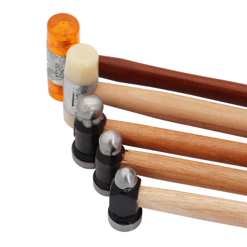 Búa Cao Su Đầu Tròn Với Tay Cầm Bằng Gỗ Dùng Để Làm Trang Sức Diy