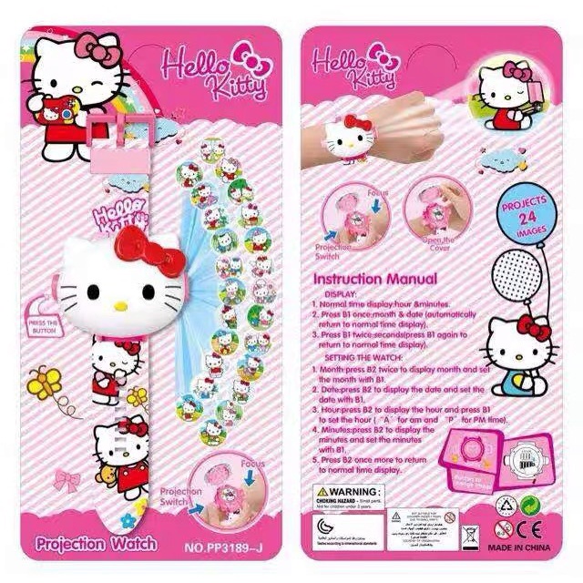 Đồng Hồ Chiếu Hình Avengers Đội Trưởng Mỹ Người Nhện Thor Batman Ironman Công Chúa Elsa Chó Cứu Hộ Chiếu 20-24 hình