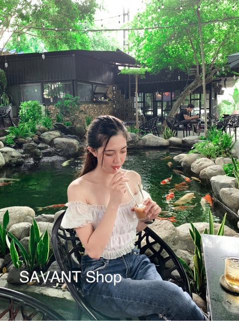 Áo Croptop Voan Nhúng Tay Phồng HotGirl [ẢNH + VIDEO Thật ]