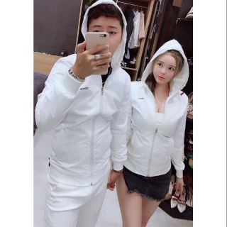 Áo khoác nam nữ đẹp mê hồn 2 màu đen trắng