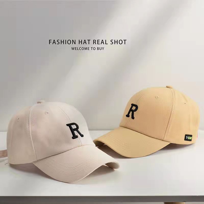 Nón Lưỡi Trai Thêu Chữ R sumbrero Chất Liệu 100% cotton Phong Cách vintage Dành Cho Nam Và Nữ