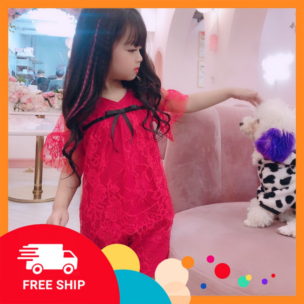 Set quần áo cho bé gái, bộ quần áo trẻ em thời trang sét ren cực hot từ sơ sinh đến lớp 7 8