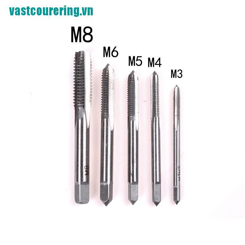 Vội vã☌Bộ 5 Mũi Khoan Thẳng Cầm Tay M3 M4 M5 M6 M8 3mm-8mm