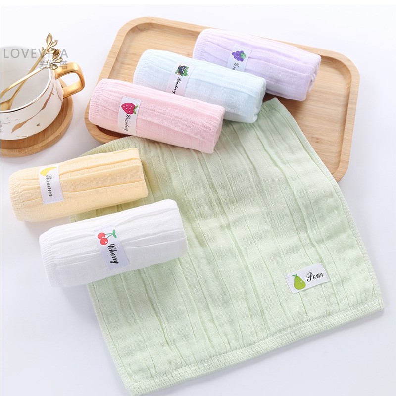 Khăn mặt CAO CẤP cho bé và gia đình màu candy trái cây, Khăn mặt cotton siêu thấm hút, khăn mặt trẻ em [Shop mẹ Bob 86]