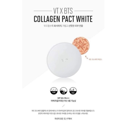 [CHÍNH HÃNG] Phấn Tươi VT X BTS COLLAGEN PACT BLACK / SPF 50+++++ | BigBuy360 - bigbuy360.vn