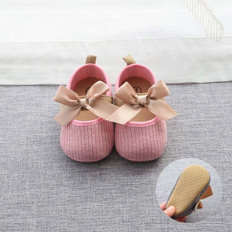 Giày tập đi mêm mại đính nơ dễ thương cho bé| Giày tập đi cho bé