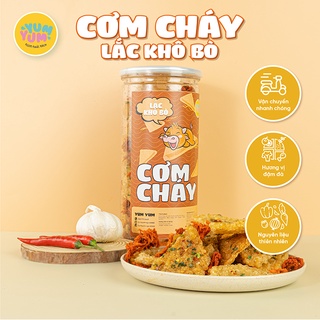 Cơm cháy lắc khô bò 300g Yumyum, đồ ăn vặt Hà Nội vừa ngon vừa rẻ