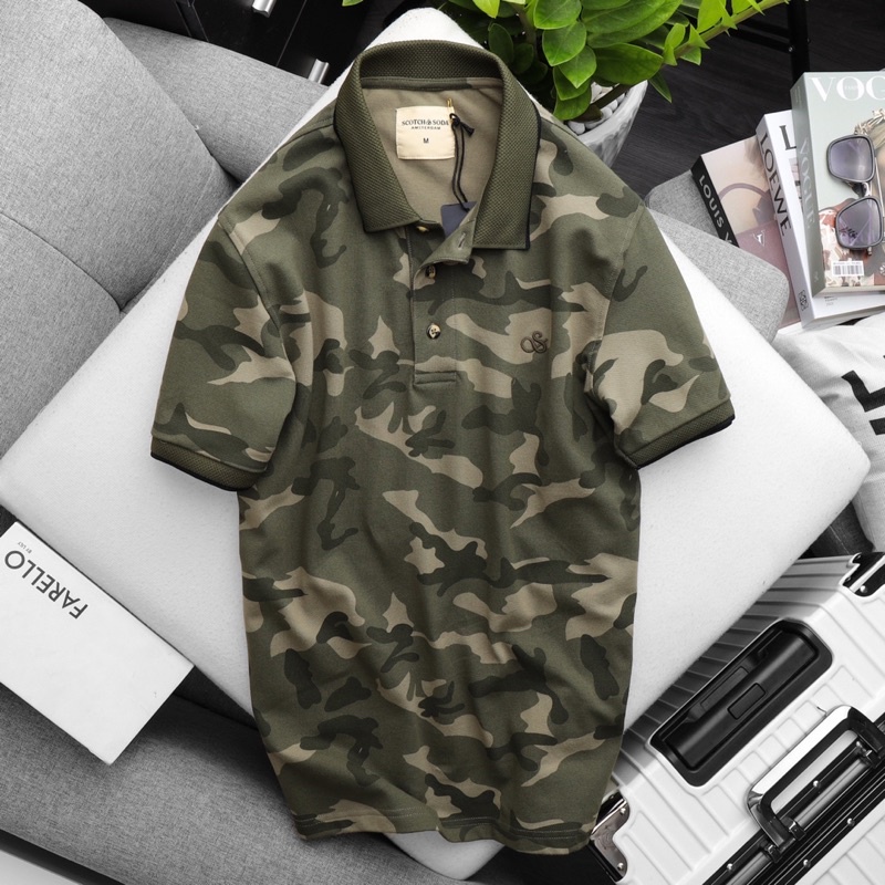 Áo thun polo camo Scotch &amp; Soda
