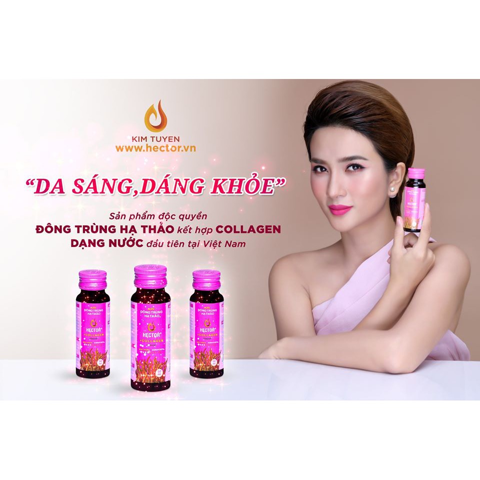 [KHỎE CHÀNG- BỔ NÀNG]  Nước Uống Đông Trùng Hạ Thảo Hector Sâm và Collagen 20 Chai Hỗ Trợ Sinh Lý Nam Nữ