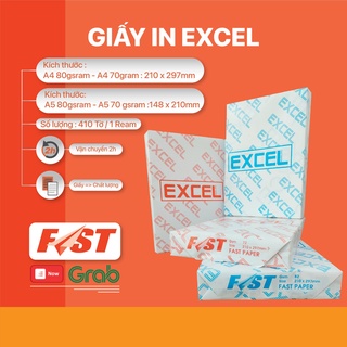 [Nowship] Giấy in A4, A5 Excel 70g, 80g - Indonexia (410 tờ)
