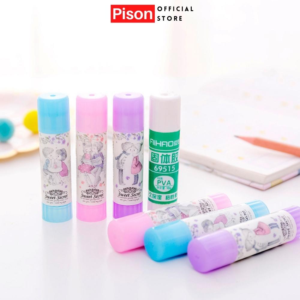 Keo khô dạng thỏi Pison dùng để dán giấy, nhanh khô, tiện lợi - KD002 - 1 cái