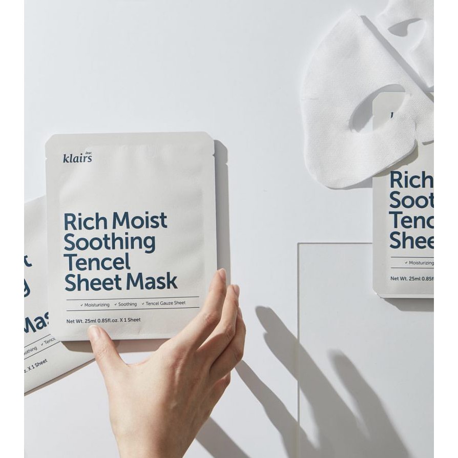 Mặt Nạ Klairs Rich Moist Soothing Sheet Mask Dưỡng Ẩm, Làm Dịu Da 23ml  (Combo 5 Miếng) | Shopee Việt Nam