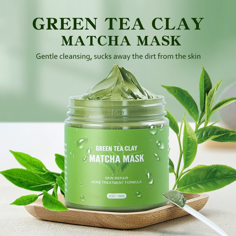 Mặt nạ đất sét trà xanh LIYAL'AN thành phần tự nhiên cao cấp dưỡng ẩm giải độc hiệu quả 150g
