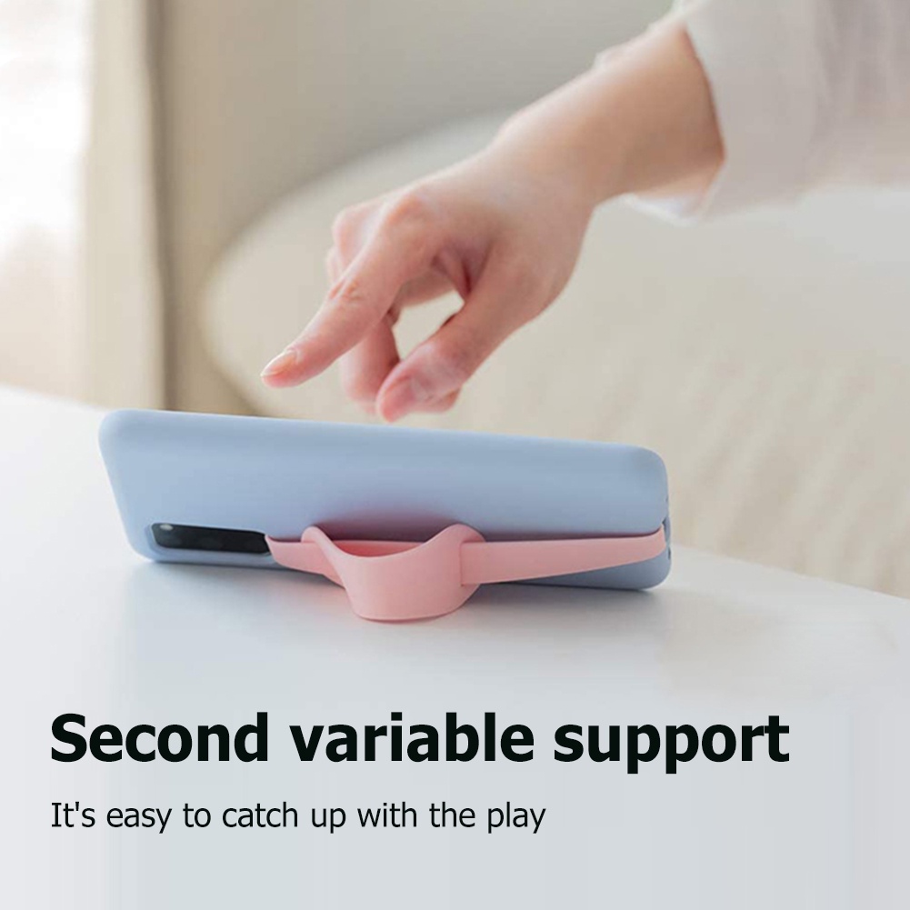 Ốp Điện Thoại Silicon Gắn Dây Đeo Cổ Tay Làm Vòng Đỡ Co Giãn