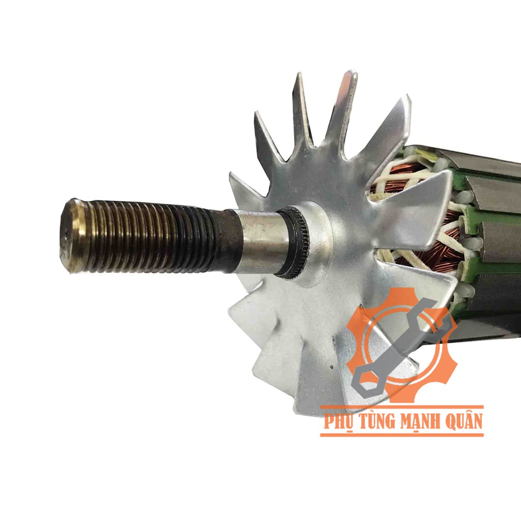 Rotor/ruột máy cắt nhôm 255 dây curoa thân 57 tặng kèm chổi than cao cấp