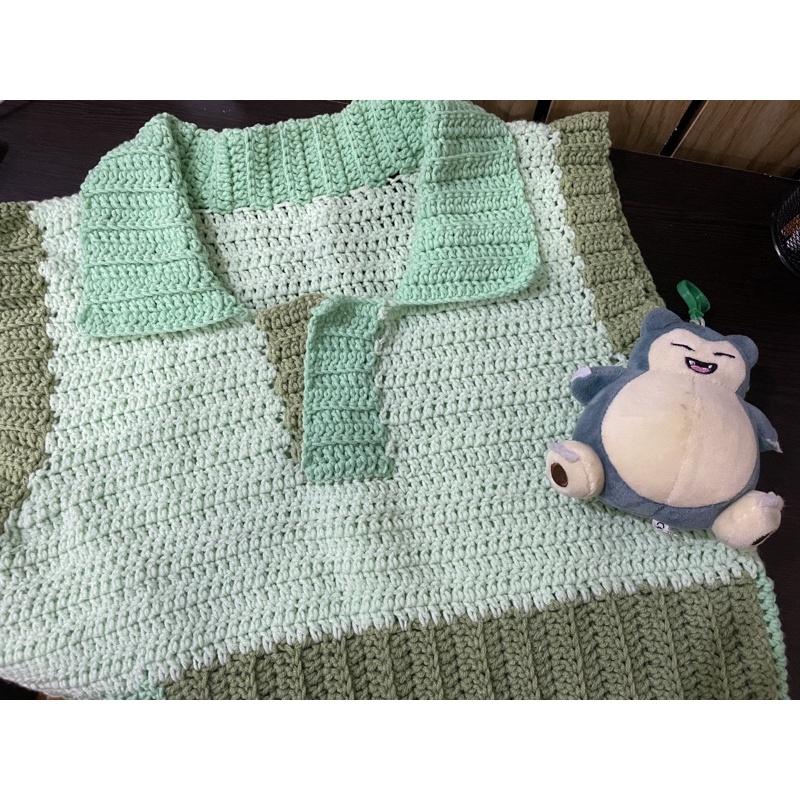 Áo crotop len cổ polo handmade