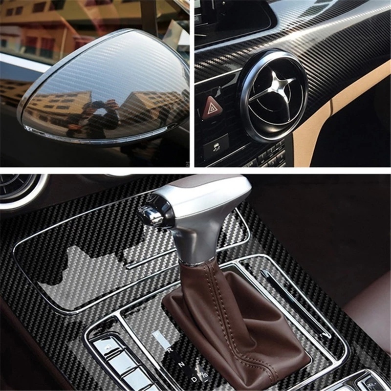 Cuộn Miếng Dán Trang Trí Nội Thất Xe Hơi Họa Tiết Sợi Carbon Sang Trọng