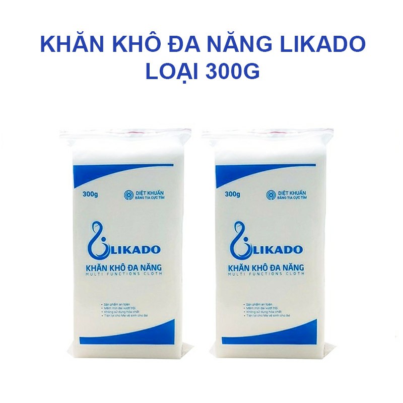 Khăn khô đa năng Likado, Giấy khô đa năng 300g chính hãng mềm mịn không mùi an toàn cho bé (270 tờ) BBShine – KH007