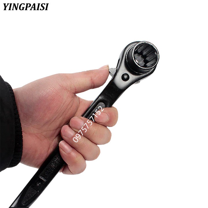 Cờ lê đuôi chuột 19-21mm, cờ lê giàn giáo tự động YINGPAISI thép cứng CR-V, tuýp giàn giáo đa năng 2 đầu