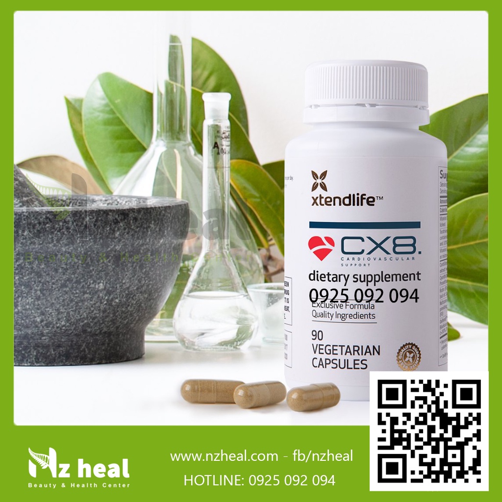 [Hỏa tốc] Viên Uống Hỗ Trợ Tim Mạch, Giảm Nguy Cơ Đột Quỵ CX8 Xtend-Life (90 Viên) - Nhập khẩu New Zealand