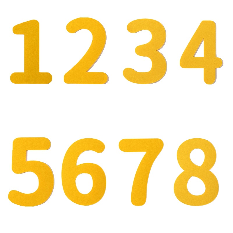 Chữ số dạ màu vàng trang trí sinh nhật chất xốp cao khoảng 24.5cm #trangtrisinhnhat