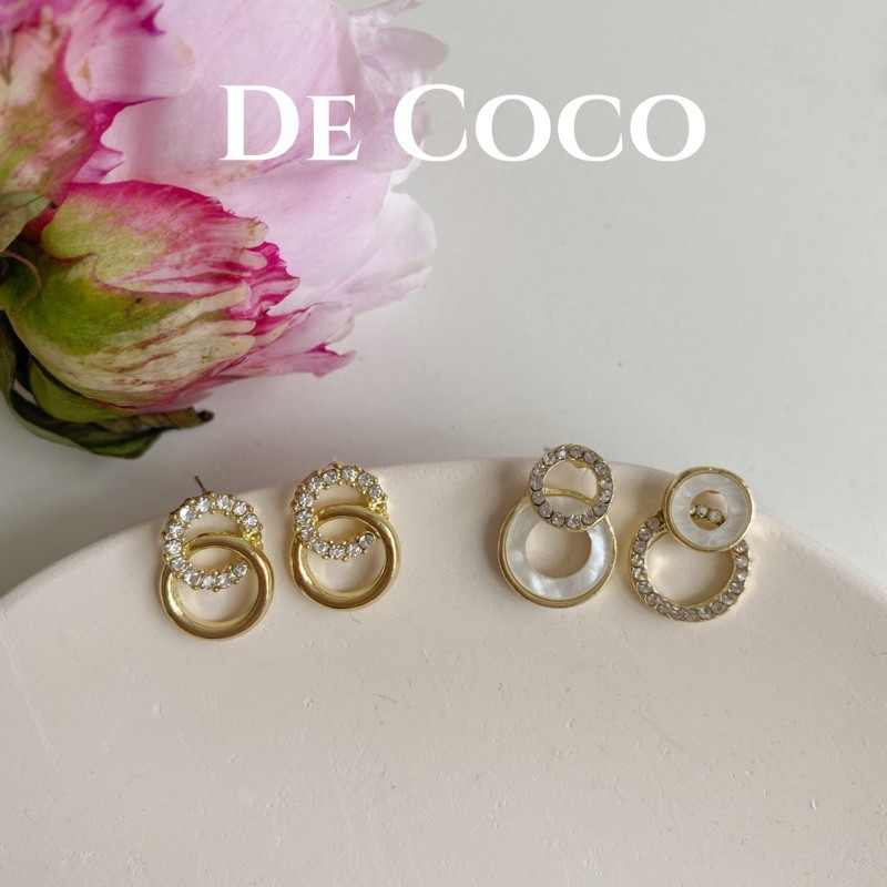 Khuyên tai nữ Double Rings De Coco