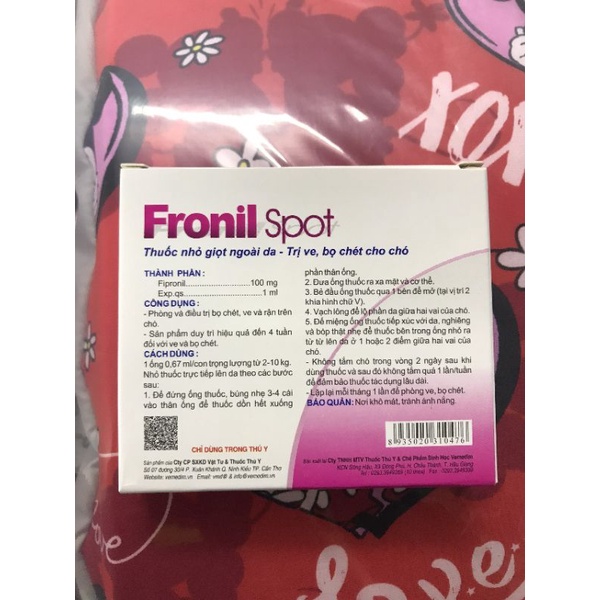 FRONIL SPOT - Thuốc nhỏ gáy diệt ve rận siêu nhanh cho chó mèo