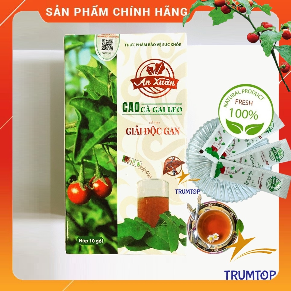 Cao cà gai leo giải độc gan dạng bột hòa tan An Xuân bảo vệ sức khỏe hộp 30 gói x 2g