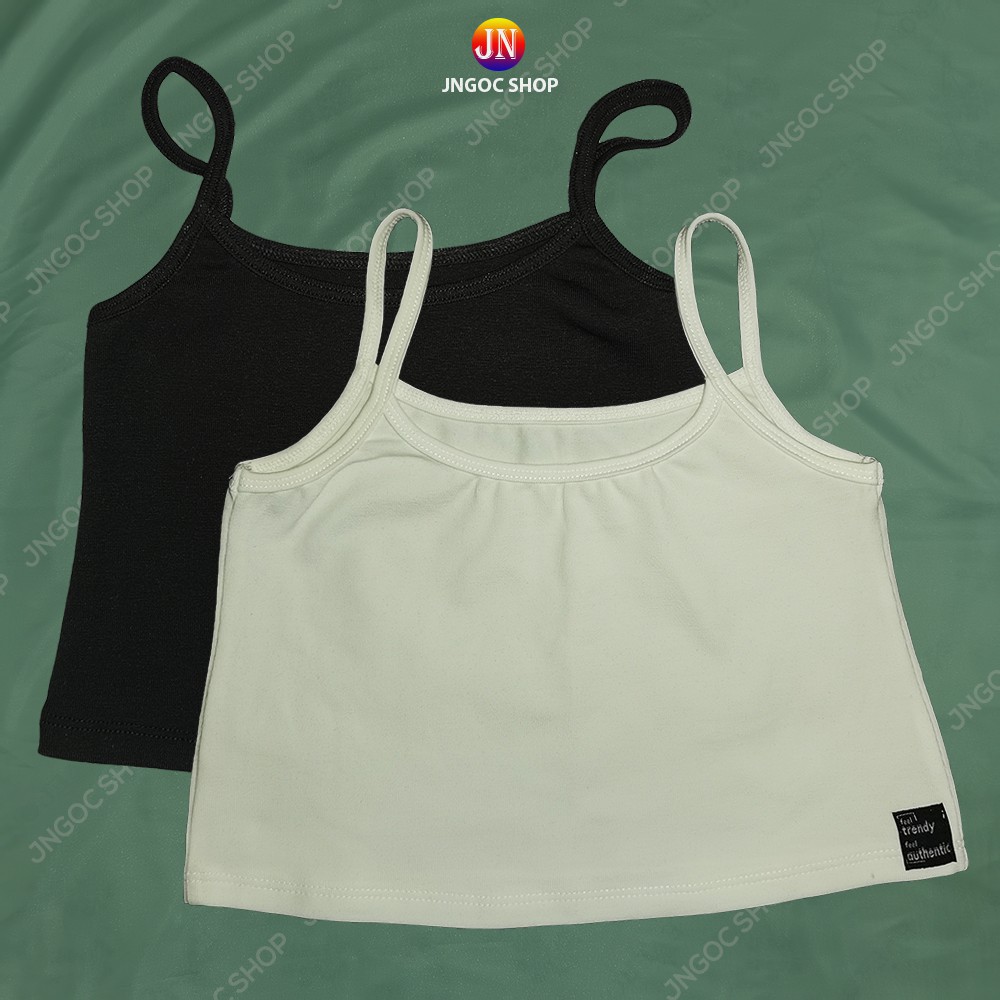 Áo hai dây croptop cotton siêu mát, Áo 2 dây croptop nữ ôm body trẻ trung năng động freesize từ 40 - 58kg