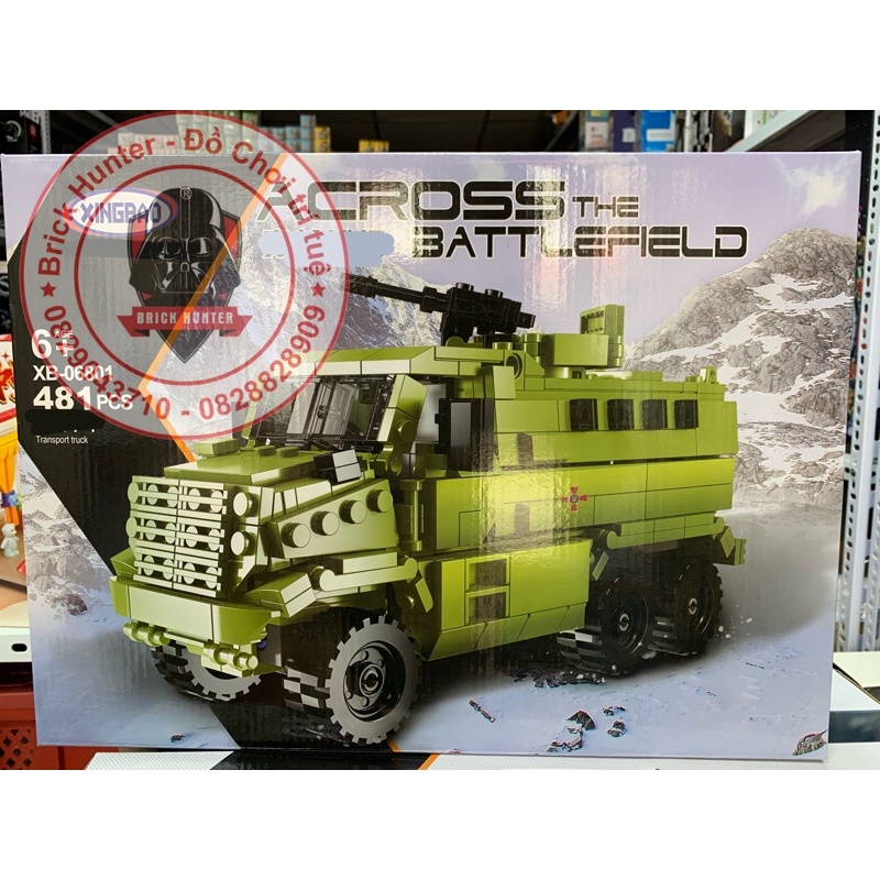Xingbao XB 06801 Army Transport truck mô hình lắp ráp xe thiết giáp MRAP 481 chi tiết