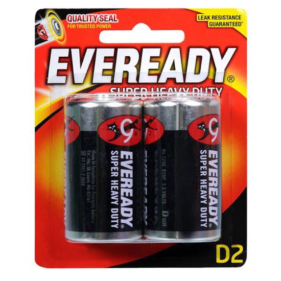 Pin Đại D Eveready (Con Mèo) 1.5V (vỉ 2 viên)[Nhập Khẩu Indonesia]