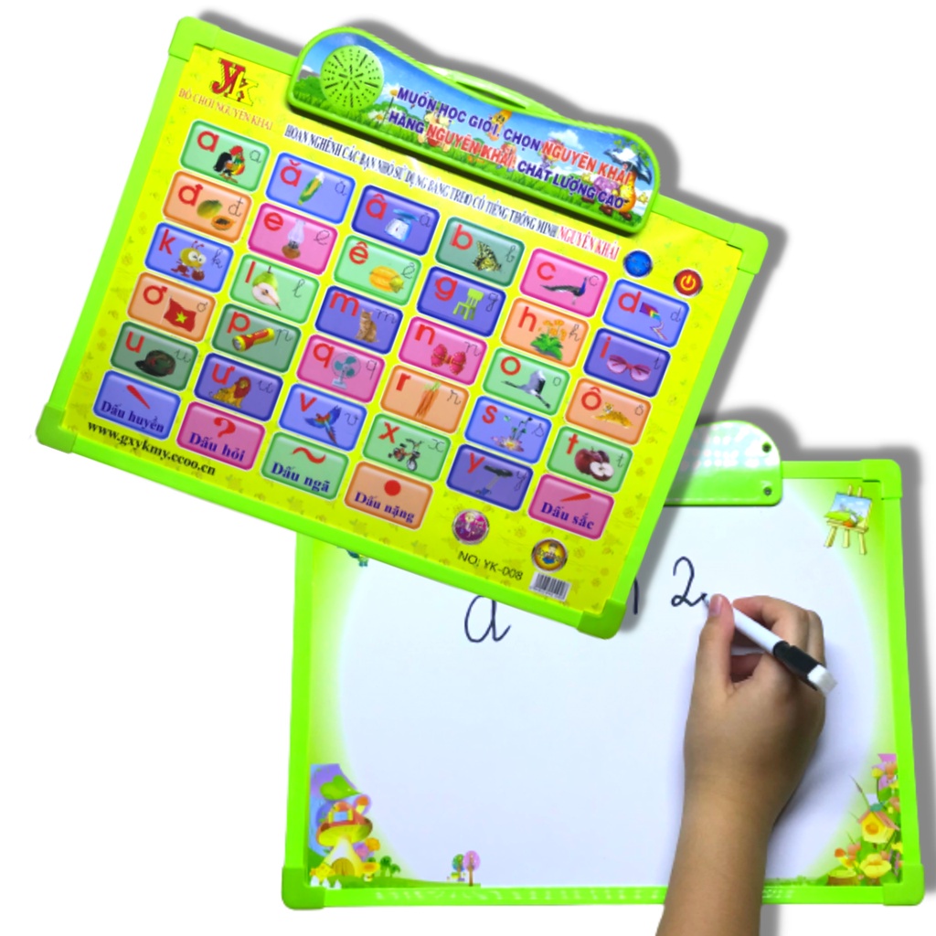 Bảng Chữ Cái Điện Tử, Thông Minh, Biết Nói, Bảng Học Chữ Tiếng Việt 2 in 1