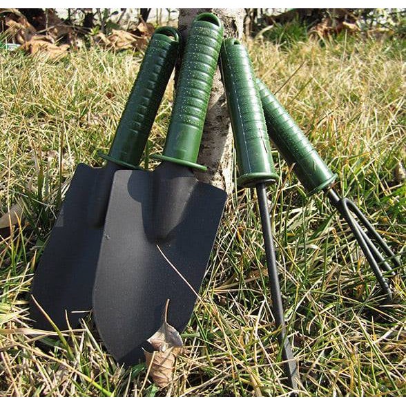 Bộ dụng cụ cuốc xẻng làm vườn đa năng 4 món mini size lớn chăm sóc cây cảnh vườn