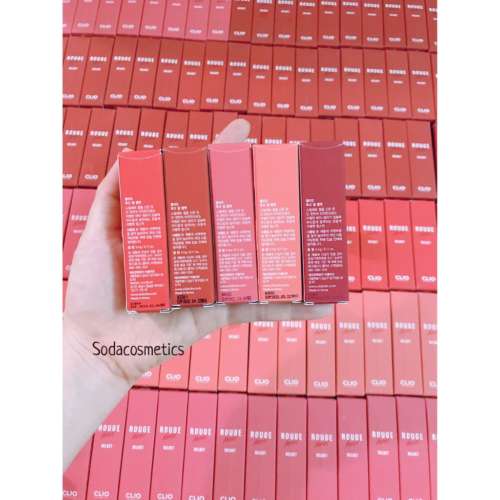 SON THỎI CLIO ROUGE HEEL VELVET | BigBuy360 - bigbuy360.vn