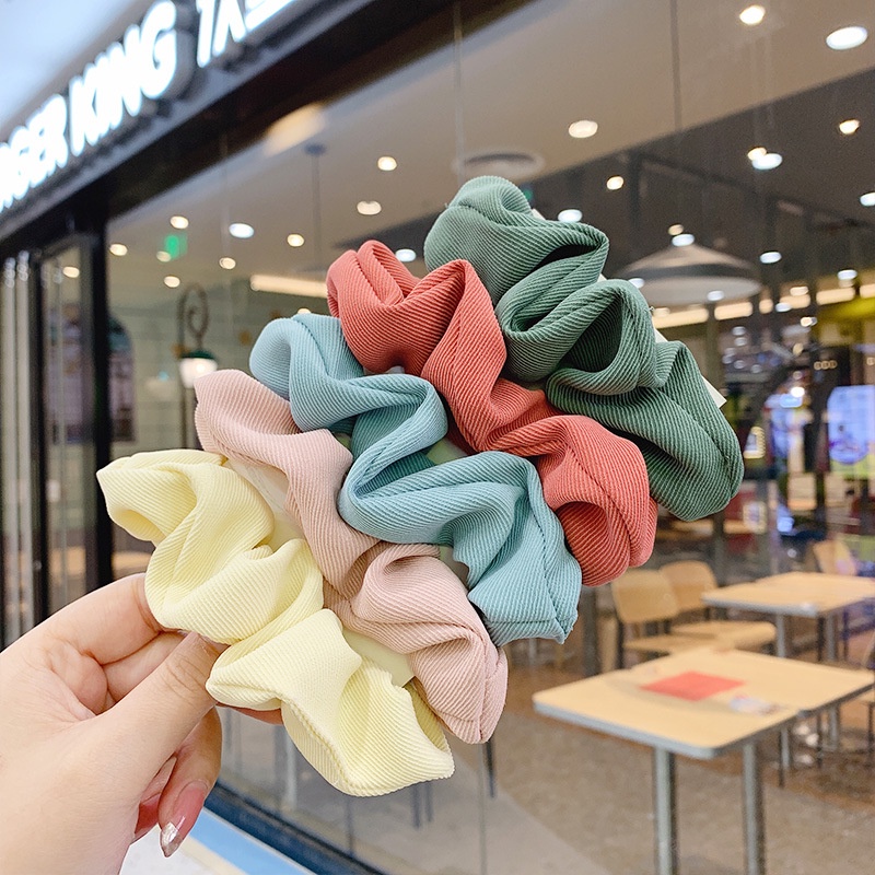Dây Cột Tóc Màu Trơn Phong Cách Hàn Quốc Mới Cho Nữ