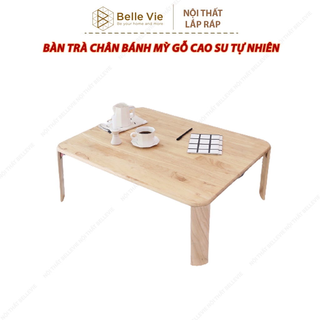 Bàn Trà Gỗ Chân Gâp Gọn BELLEVIE Bàn Làm Chân Gỗ Việc Phong Cách Hiện Đại BRUNCH TABLE