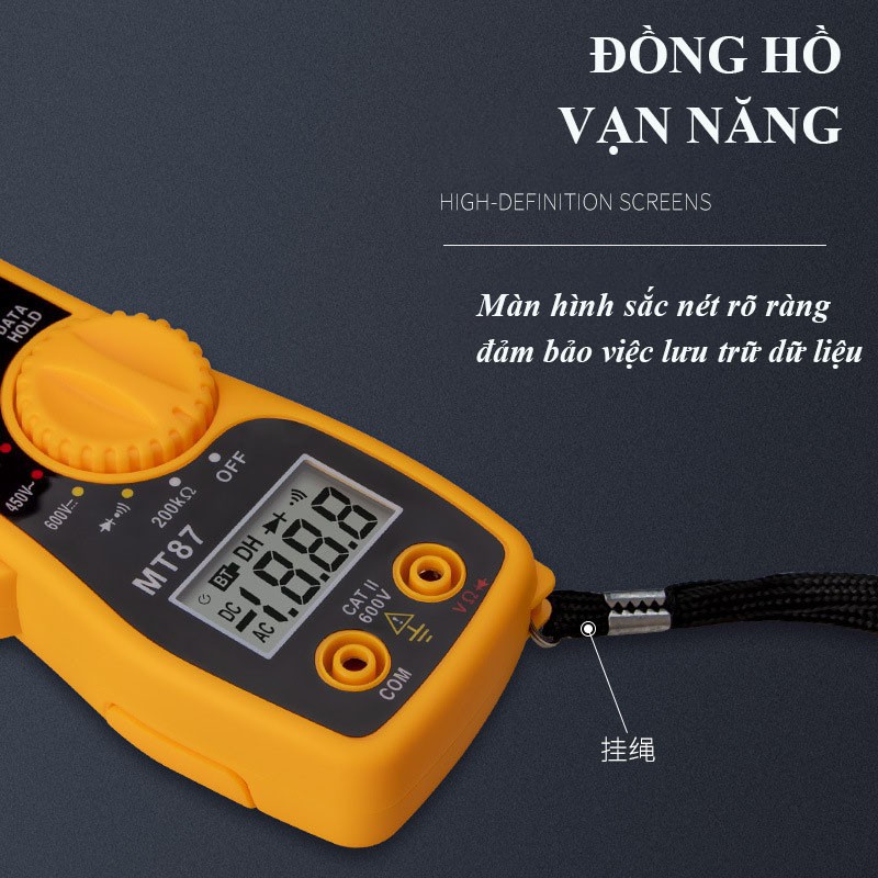 Đồng Hồ Kìm Đo Dòng Điện Ampe Kế MT87 (Xanh Dương)