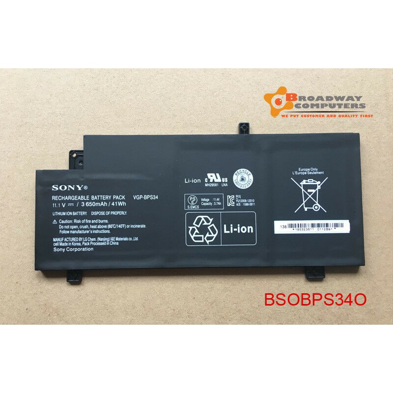 ⚡[Pin zin] Pin laptop Sony Vaio VGP-BPS34 SVF14A SVF15A