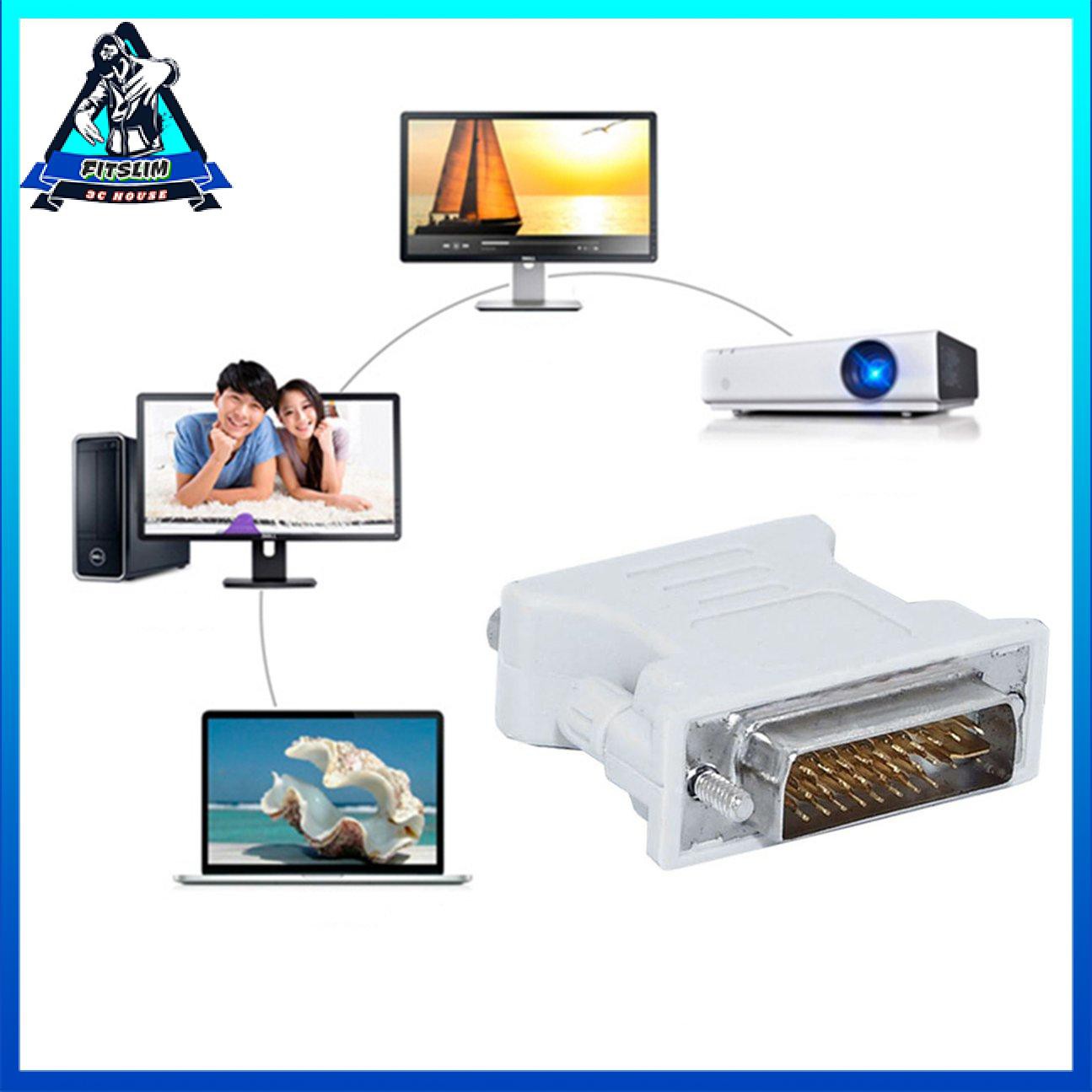 Bộ chuyển đổi DVI sang VGA Nam sang Nữ Bộ chuyển đổi ổ cắm VGA sang DVI / 24 + 5 Pin Adapter