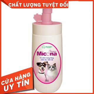 Sữa Tắm Đặc Trị Viêm Nang Lông Viêm Da Nấm Da Cho Chó Mèo Micona Vemedim 200ml