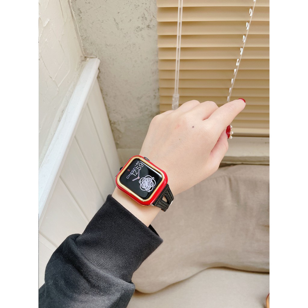 Vỏ cứng hai màu bảo vệ toàn diện chống rơi vỡ thích hợp cho Apple Iwatch Se 6 5 4 3 2 38mm 40mm 42mm 44mm