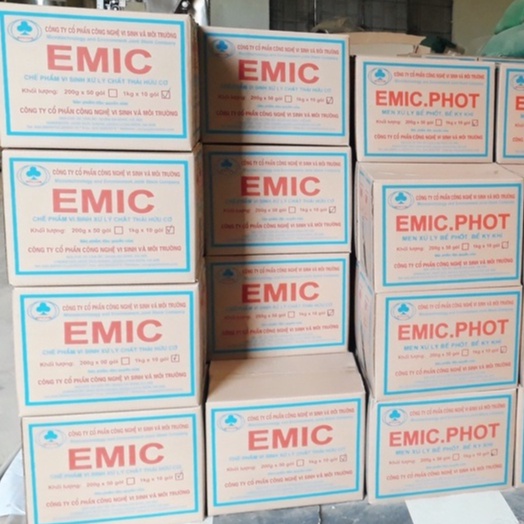 Men vi sinh ủ rác thải nhà bếp EMIC  chế phẩm vi sinh ủ phân, khử mùi hôi
