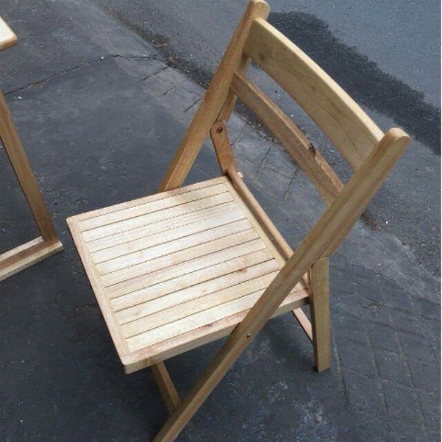 Ghế xếp gỗ cao su tự nhiên