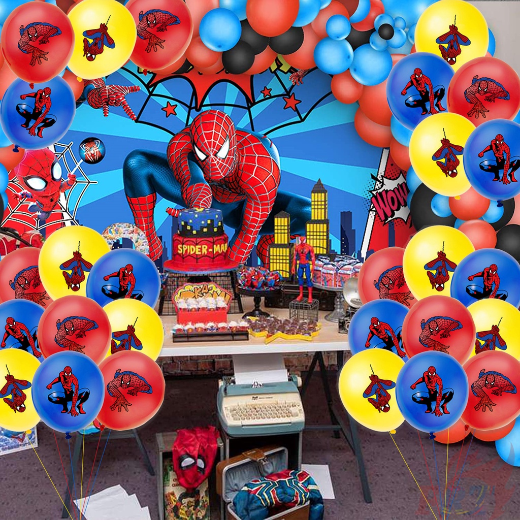 ♦ Trang Trí Tiệc - Bong Bóng ♦ 1 Bong Bóng Latex Trang Trí Tiệc Hình Người Nhện Marvel Series 03 12inch