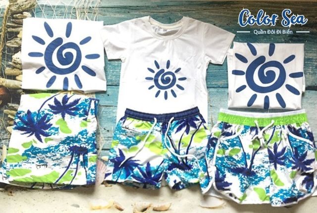 Đồng phục gia đình đi biển Quần áo đi biển nam nữ nguyên set đủ size cho bé trai gái và big size [giá sĩ] gồm 1 bộ